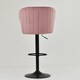 image 6 of Lakeland Furniture Hexham Pink Velvet Gas Lift Base Bar Stool