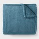 image 2 of OHS Teddy Fleece Soft Warm Plush Cosy Plain Dyed Throw Over Bed Blanket, 125x150cm (Copy) Blue | Denim Blue