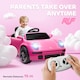 image 7 of AIYAPLAY Licensed RUF CTR 2017-Yellowbird Electric Car for Kids, Ride On Car 12V Battery Powered Kids Electric Vehicle with Remote Control, Soft Start, MP3 Player, LED Lights, Horn | Pink