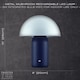 image 7 of Modern Rechargeable Mushroom Table Lamp in Midnight and Nova Blue - Touch Dimmer | Blue