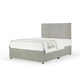 image 1 of Neptune Spring Seal Grey Naples Velvet Divan Set And Valencia Headboard Small Single