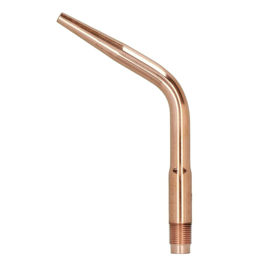 image 1 of Type 5 Swaged Welding Brazing Nozzle No.1 Tip 0.9mm Oxy Acetylene 2 Pack