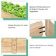 image 8 of Living and Home Solid Wood Raised Garden Bed with 2 Compartments | Brown | 243cm W x 61cm D x 25cm H