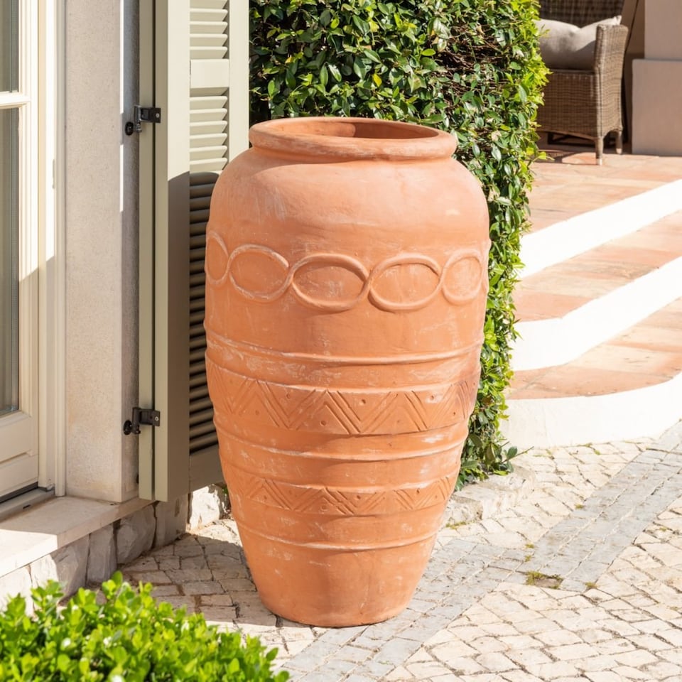 image 1 of Primrose Terracotta Tall Vase Planter 100cm | Red | Terracotta