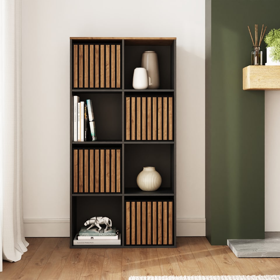 image 1 of Kube 2x4 Shelf Storage Cube | Multi | Walnut