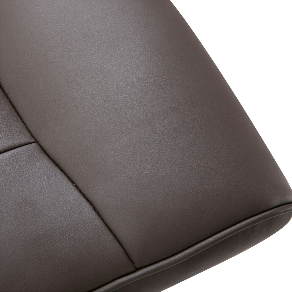 image 1 of HOMCOM PU Leather 2 Pcs Reclining Armchair w/ Ottoman 360° Swivel Brown