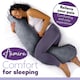 image 7 of Aamira Dark Grey Pregnancy Maternity Pillow, 145x25x25cm L Shaped Memory Foam | Grey | Grey | Standard | 1