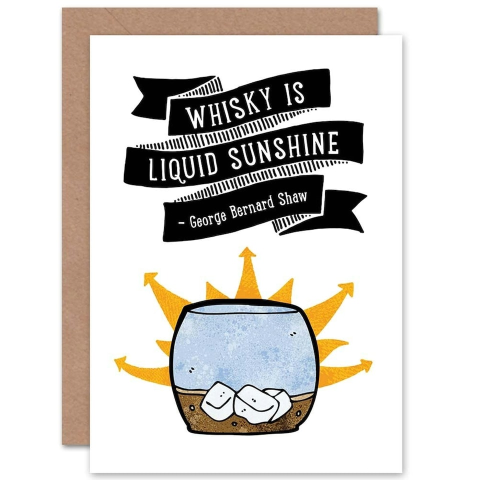 image 1 of Quote Author Bernard Shaw Whisky Liquid Quote Card