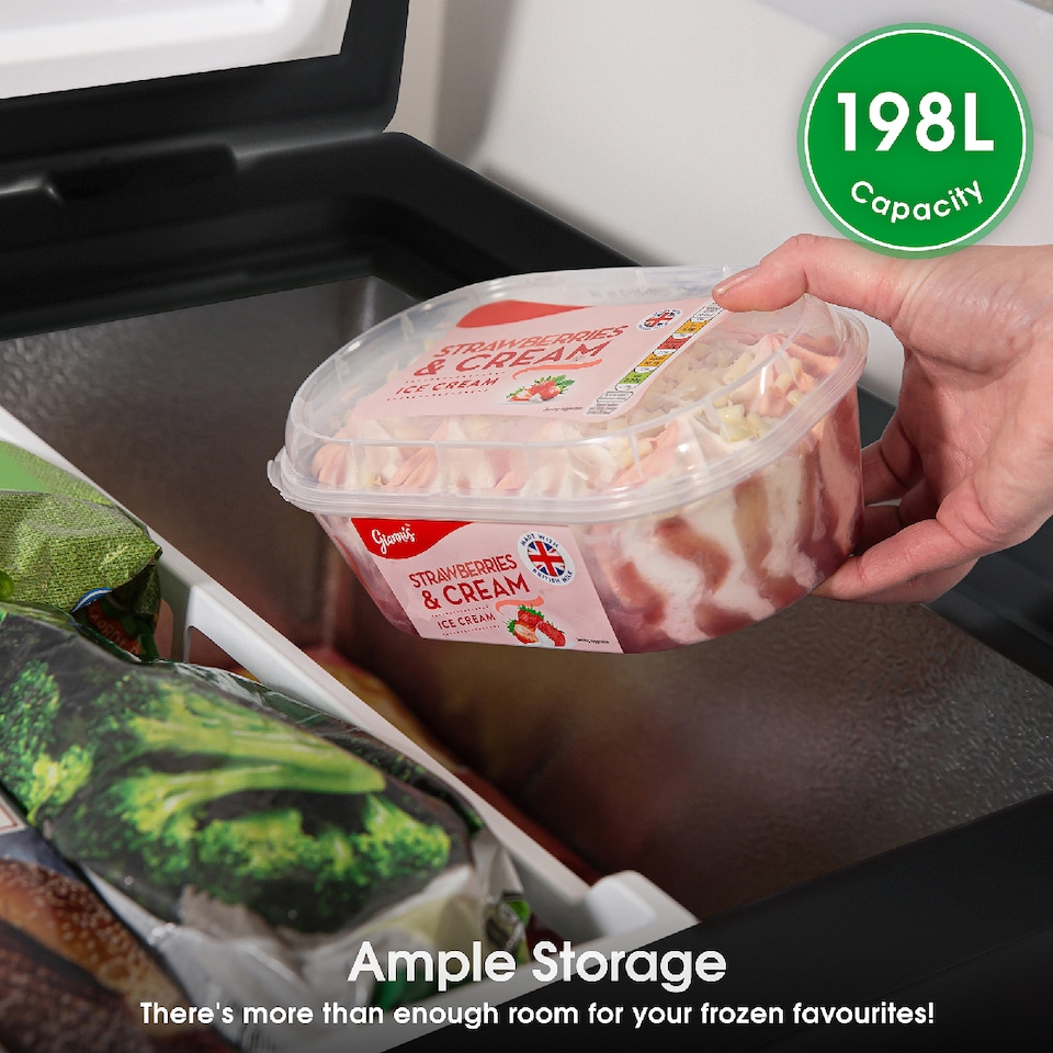 image 1 of Abode A198CF0E1B Chest Freezer 198L Black Suitable for Garages & Outbuildings