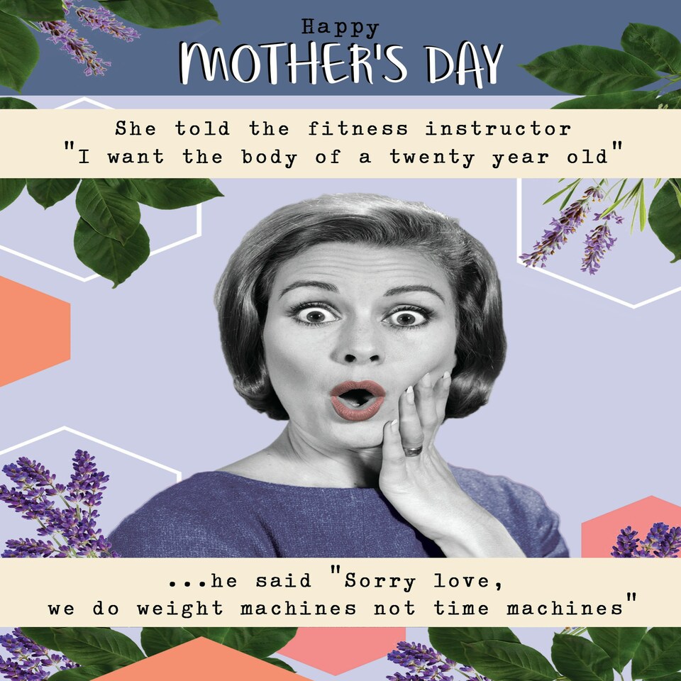 image 1 of We Do Weight Machines Not Time Machines...  - Funny Mother's Day Card