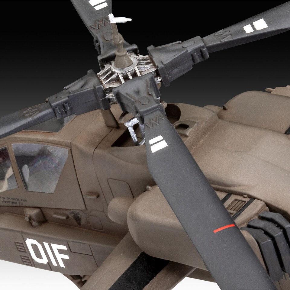image 1 of Revell AH-64A Apache Helicopter Model Kit Scale 1-72
