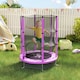 image 2 of AIYAPLAY 4.6FT Kids Trampoline with Safety Enclosure Net | Purple | Purple