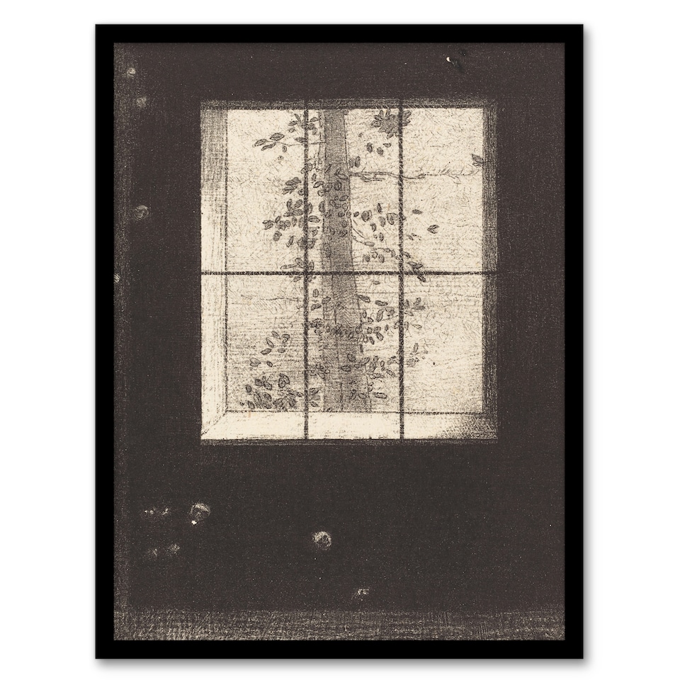 image 1 of Le Jour Day Window View Redon Vintage Framed Wall Art Print 12X16"