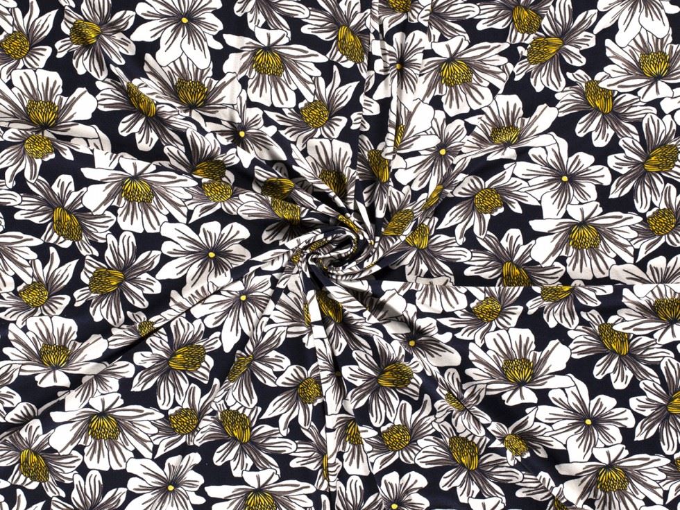 Navy Viscose Jersey Stretch Knit Fabric for Dressmaking, 150cm / 59" Wide - per metre