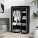 image 2 of HOMCOM Fabric Wardrobe w/ Shelves Hanging Rail Foldable Closets
