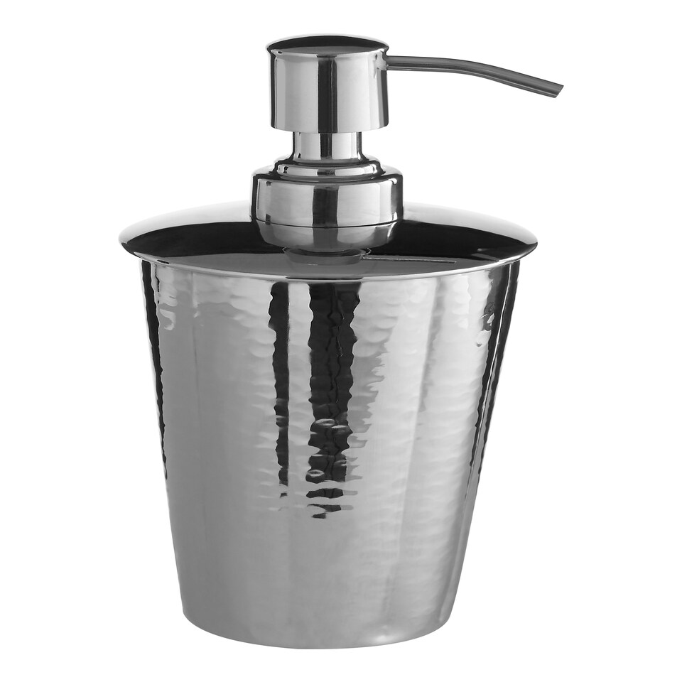 image 1 of Hammered Bathroom Nickel Finish Lotion Dispenser
