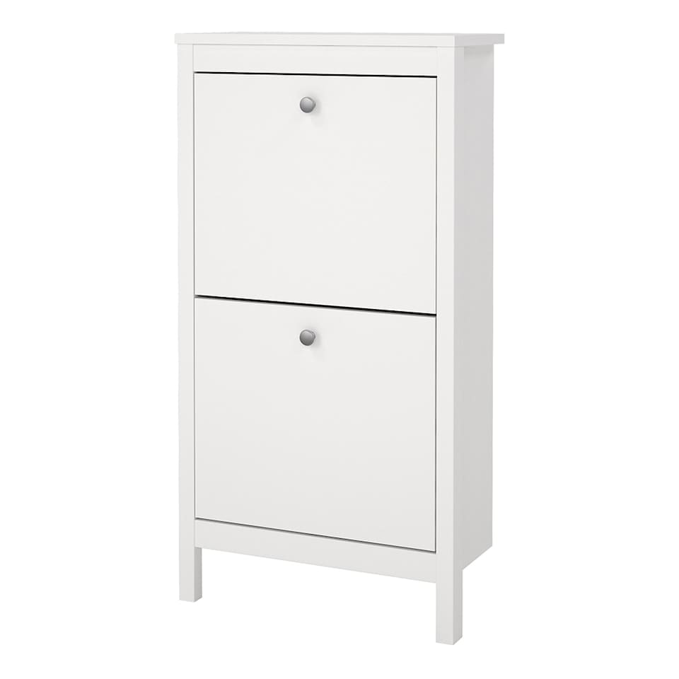 image 1 of Madrid Shoe Cabinet 2 Flip Down Doors White