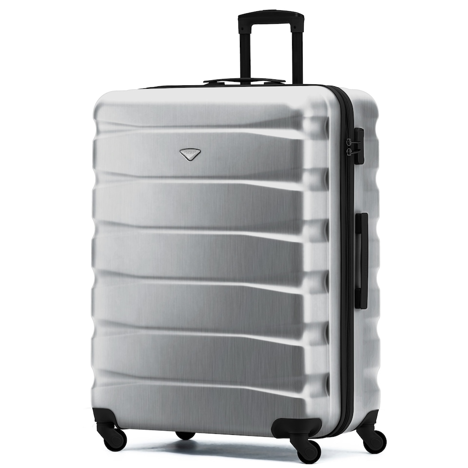 image 1 of Flight Knight 29" Extra Large Suitcase – 20kg Capacity Hard Shell Check-In Luggage with 4 Wheels  100+ Airlines Approved: Ryanair, EasyJet, Jet2, Wizz Air, BA Silver | Silver | Large