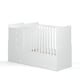 image 2 of Kudl - 1200 Combi 4 in 1 Children's Cot Bed - MDF/Wood -  L173.5 x W65.5 x H109 cm - White