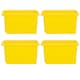 image 1 of Wham Stack & Store 4 x 35L Plastic Storage Boxes | Yellow | 4