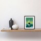 image 2 of A Sailboat a Calm Sea Under a Cloudless Sky 9x7" Black Framed Wall Art Print