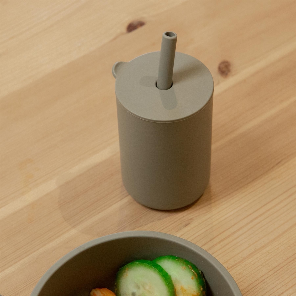 image 1 of Tiny Dining Baby Silicone Sippy Cup - 120ml - Silver Sage | Green | Silver Sage