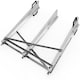 image 3 of Folding Chain Saw Horse Log Holder Sawing Cutting Stand Galvanized Metal Trestle