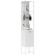 image 2 of HOMCOM Tall Bathroom Cabinet, Slim Bathroom Storage Cabinet with 3 Open Shelves and Adjustable Shelf, Freestanding Storage Cupboard, 33 x 33 x 185 cm, White