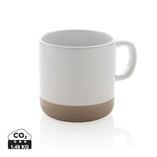XD Collection Glazed Ceramic 360ml Mug - White - One Size