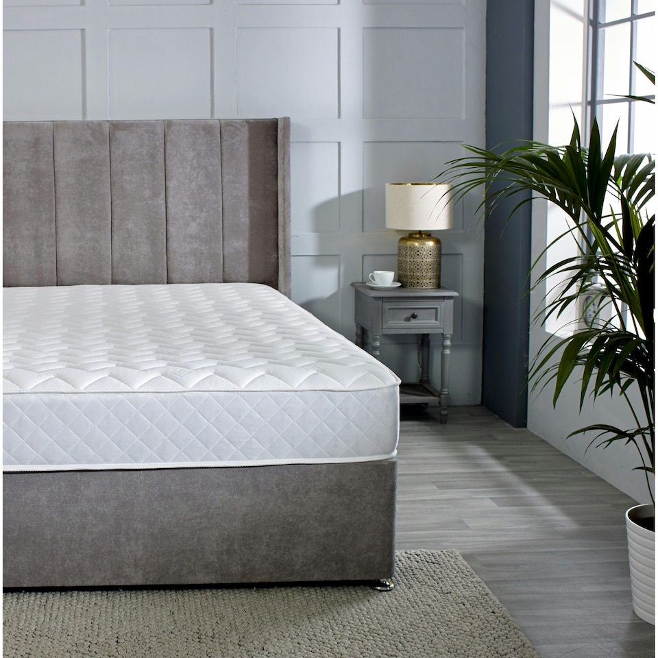 image 1 of Astral Grey Hybrid Mattress - 19cm Deep, Soft Feel | Grey | European Single