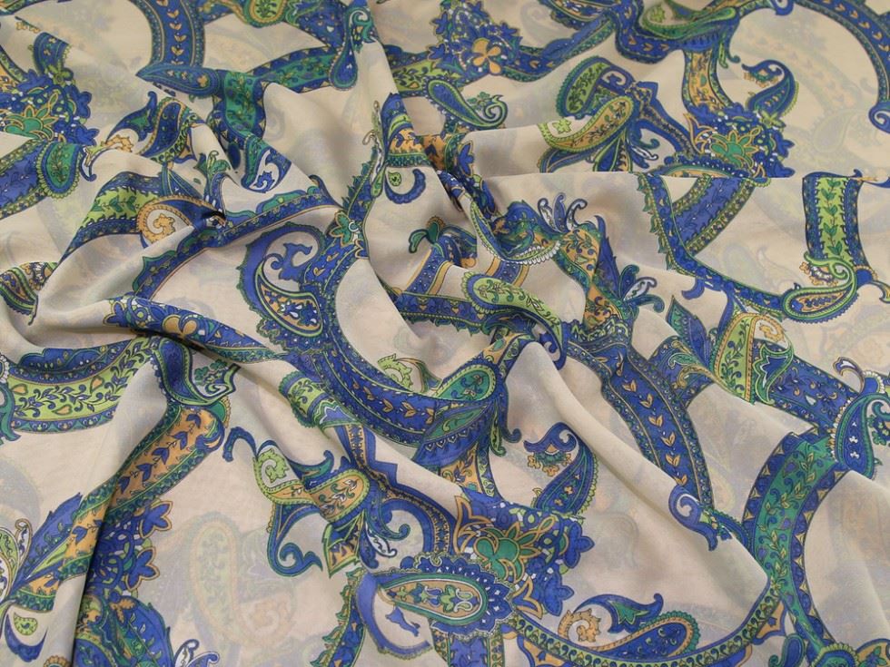 Lady McElroy Royal Blue Sheer Chiffon Dressmaking Fabric, 145cm / 57" Wide - per metre