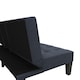 image 4 of Adalynn Convertible Sofa Bed Fabric Blue Blue | BLUE LINEN