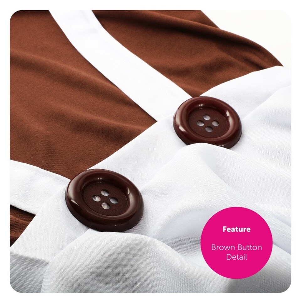 image 1 of Chocolate Factory Worker Costume - Wig & Face Paint | Brown | M