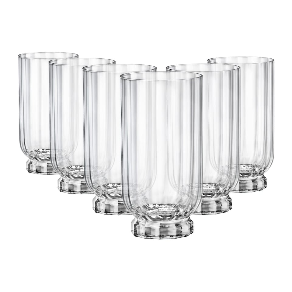 image 1 of Bormioli Rocco Florian Highball Glasses - 430ml - Clear - Pack of 6