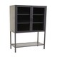 image 3 of Interiors by Premier Adjustable Two Door Grey Cabinet With Shelf, Sleek Design Bedorom Cabinet, Versatile Storage Shelving Cabinet Grey