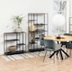 image 4 of Newcastle Asymmetrical Bookcase with 3 Shelves in Matt Black