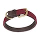 image 2 of Weatherbeeta Plaited Leather Dog Collar - Brown/Maroon - XXL