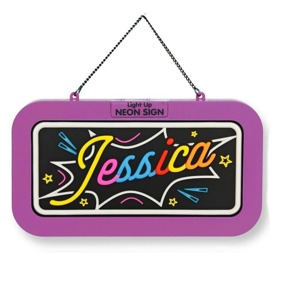 History & Heraldry Light Up Neon Name Sign - Jessica