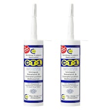 CT1 - White - Building Sealant & Adhesive Snag Tube for Virtually Any Material (2 Pack)