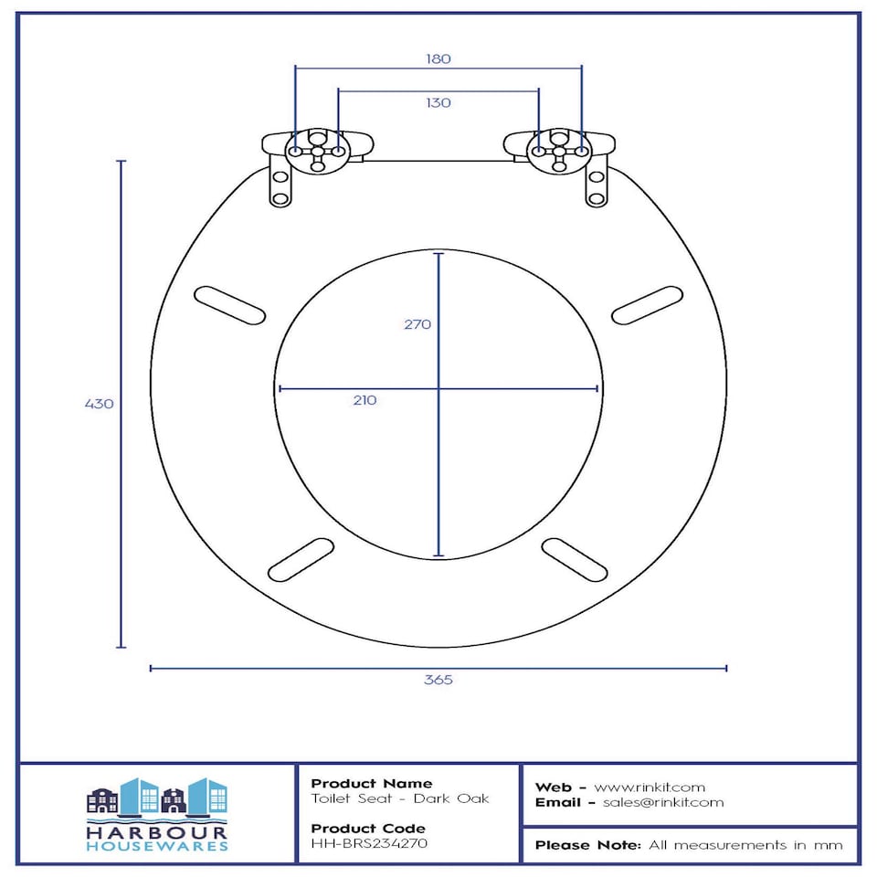 image 1 of Harbour Housewares Soft Close Wooden Toilet Seats - Dark Oak - Pack of 2 | Brown | Dark Oak