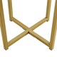 image 5 of Yaheetech Faux Marble Accent Table Antique Gold