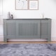 image 2 of Vida Designs Chelsea Radiator Cover Painted MDF Slatted Cabinet, Grey, 140-204cm