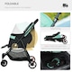 image 8 of PawHut Dog Stroller for XS Dogs, S Dogs, Cats with Rain Cover - Green