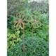 image 2 of 4 Feet Flowering Petal Plant Pin Garden Art (Pack of 3) - Bare Metal/Ready to Rust