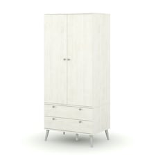 Core Products Augusta Curve 2 Door, 2 Drawer Wardrobe, White H176.0cm x W76.5cm x D53.0cm White
