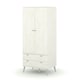 image 1 of Core Products Augusta Curve 2 Door, 2 Drawer Wardrobe, White H176.0cm x W76.5cm x D53.0cm White