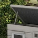 image 8 of PawHut Outdoor Cat House with Openable Top, Asphalt Roof, Window, Grey