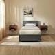 image 2 of Vida Designs Veronica Single Lift Up Linen Ottoman Storage Bed Frame, Dark Grey