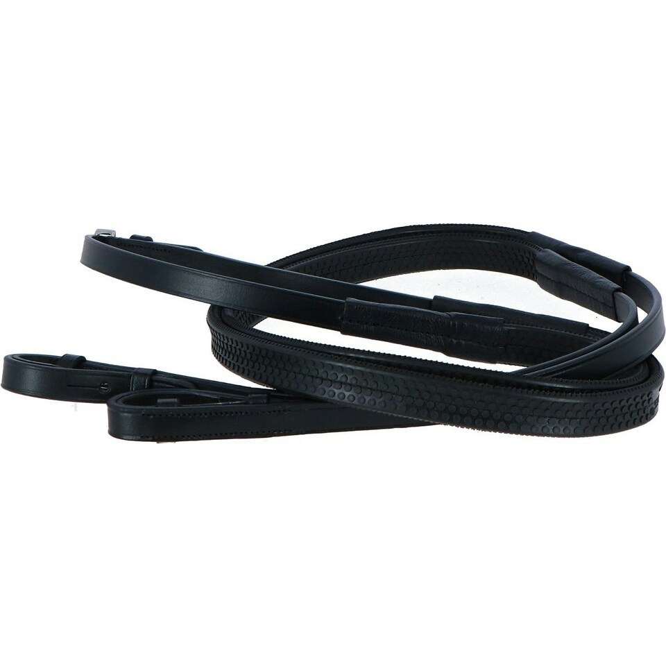 image 1 of Aviemore Raised Cavesson Leather Horse Bridle - Black - Full