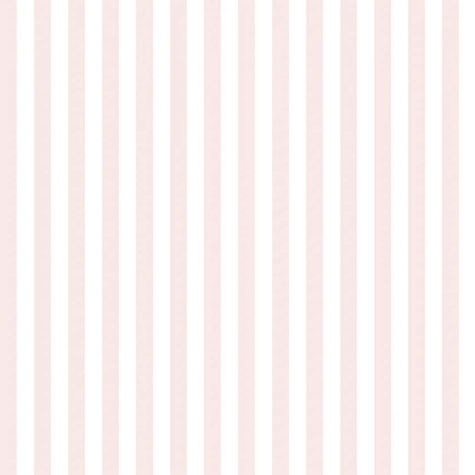image 1 of Classic Stripe Wallpaper in Pastel Pink | Pink | Pastel Pink | 50cm x 10m